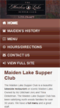Mobile Screenshot of maidenlakesupperclub.com