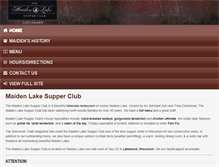 Tablet Screenshot of maidenlakesupperclub.com